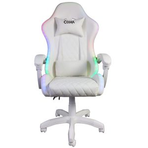 Ігрове Крісло WS8153 White з RGB Підсвіткою та Bluetooth Колонками