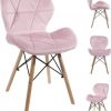 Світло-Рожеве Оксамитове Крісло MUFART ELVA 3404 для Ніжного Інтер’єру