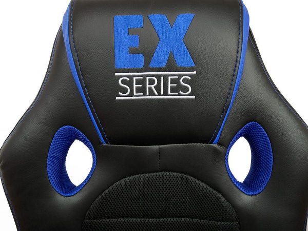 Стильне Ігрове Крісло Zenga Extreme EX Синє з Покращеною Підтримкою та Яскравим Дизайном - Зображення 4