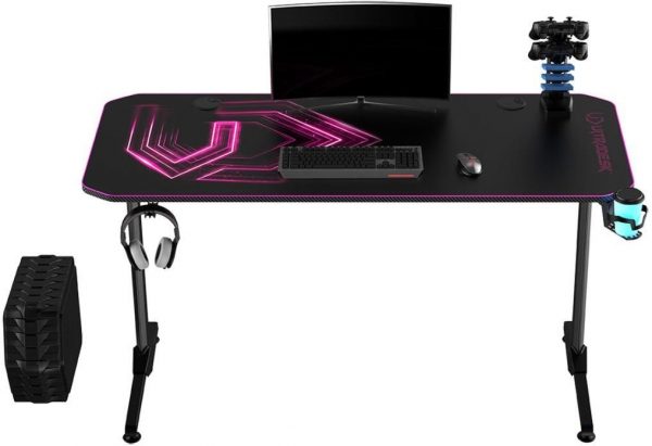 Ігровий комп'ютерний стіл ULTRADESK FRAG Pink 140X66 см - Зображення 6