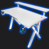 Геймерський Стіл CRF4011RGB Білий з Яскравою RGB-Підсвіткою