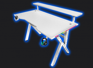 Геймерський Стіл CRF4011RGB Білий з Яскравою RGB-Підсвіткою