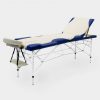 Розкладний алюмінієвий стіл для масажу I-Coucou синьо-кремовий
