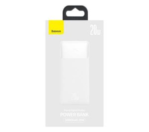 Повербанк Baseus Bipow / 20000 mAh / 20W / White — Швидка та Зручна Зарядка для Ваших Гаджетів