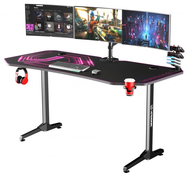 Ігровий комп'ютерний стіл ULTRADESK FRAG Xxl Pink 160x75 см - Зображення 3