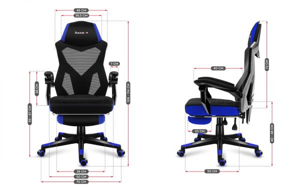 Стильне Крісло Huzaro COMBAT 3.0 Blue з Підтримкою Спини для Профі - Зображення 9