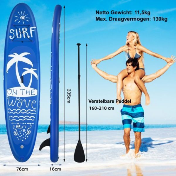 Дошка для SUP Costway SP37090 335 см : Плавність, швидкість та комфорт на кожному русі - Зображення 3