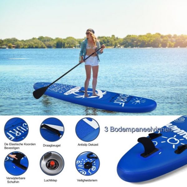 Дошка для SUP Costway SP37090 335 см : Плавність, швидкість та комфорт на кожному русі - Зображення 5