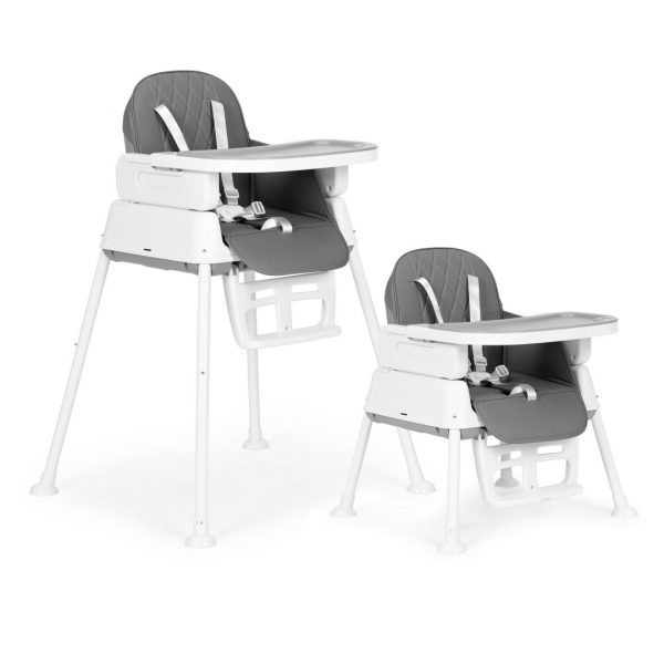 Складний дитячий стільчик для годування ECOTOYS 3 в 1 HA-009 сірий Зручність, функціональність і стиль для вашого малюка - Зображення 2