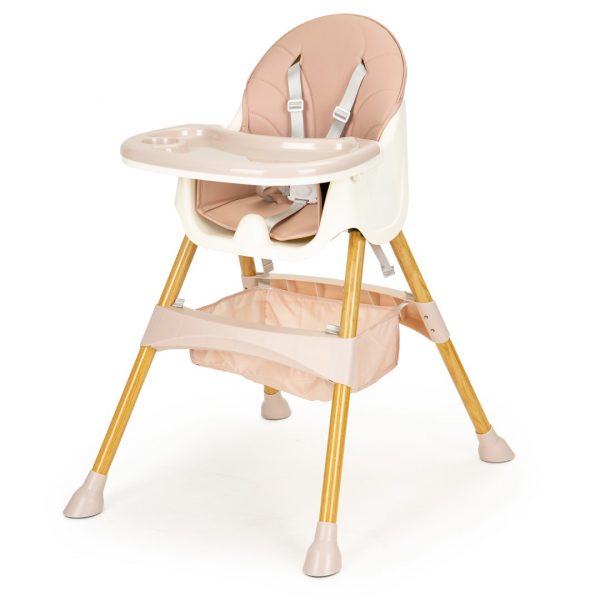 Стільчик для годування дітей 2в1 ECOTOYS HC-823S рожевий Практичність і комфорт для годування вашої дитини - Зображення 3