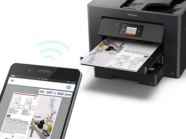 Принтер для друку вдома та офісі БФП Epson WorkForce WF-7830DTWF A3 WiFi (C11CH68403) - Зображення 5