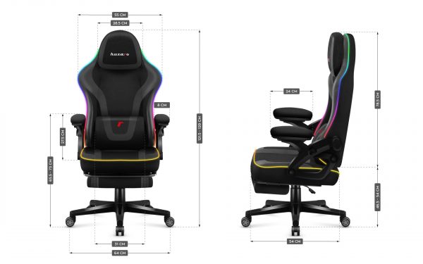 Геймерське Ігрове крісло Huzaro Force 4.6 Black RGB Smart - Зображення 5
