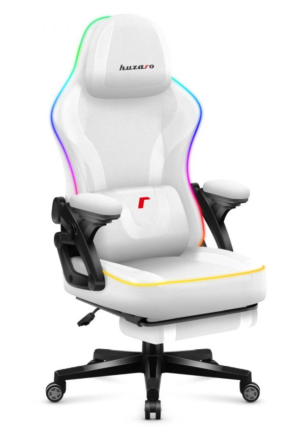 Геймерське Ігрове крісло Huzaro Force 4.6 White RGB Smart - Зображення 3
