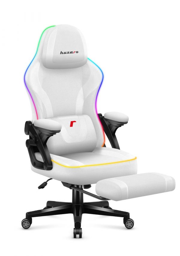 Геймерське Ігрове крісло Huzaro Force 4.6 White RGB Smart - Зображення 4