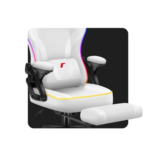 Геймерське Ігрове крісло Huzaro Force 4.6 White RGB Smart - Зображення 5