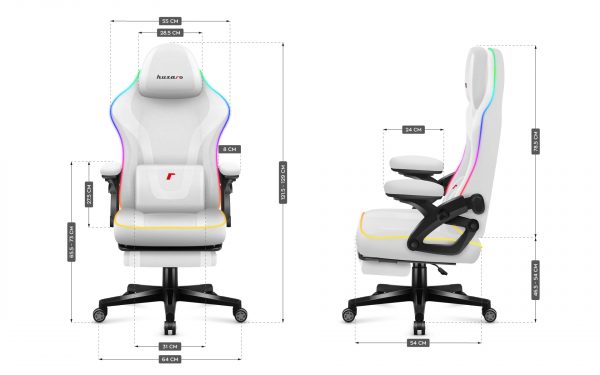 Геймерське Ігрове крісло Huzaro Force 4.6 White RGB Smart - Зображення 7