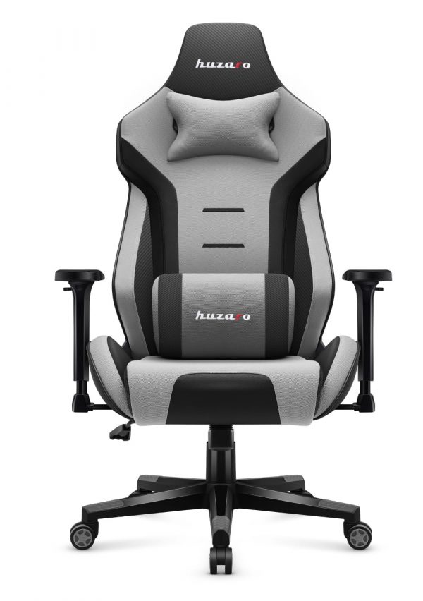 Сіре Ігрове Крісло Huzaro Force 7.6 Grey із Посиленою Ергономікою для Довготривалого Геймінгу - Зображення 2