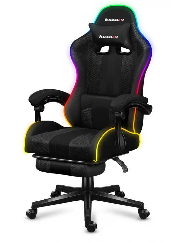 Геймерське Крісло HUZARO Force 4.7 RGB Mesh з Вентиляцією та RGB Підсвіткою - Зображення 4