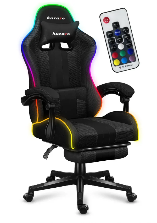 Геймерське Крісло HUZARO Force 4.7 RGB Mesh з Вентиляцією та RGB Підсвіткою