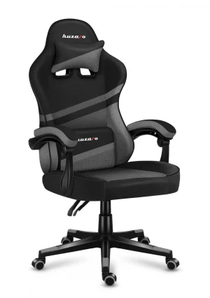 Ультракомфортне Ігрове Крісло Huzaro Force 4.4 Grey зі Стабільною Конструкцією та Стильним Дизайном