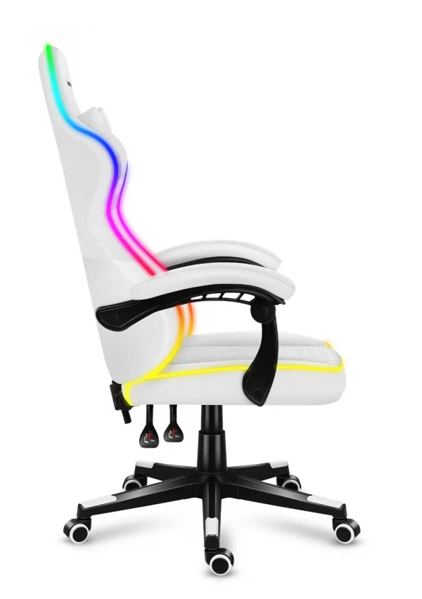 Геймерське Ігрове крісло HUZARO FORCE 4.4 RGB Біле - Зображення 7