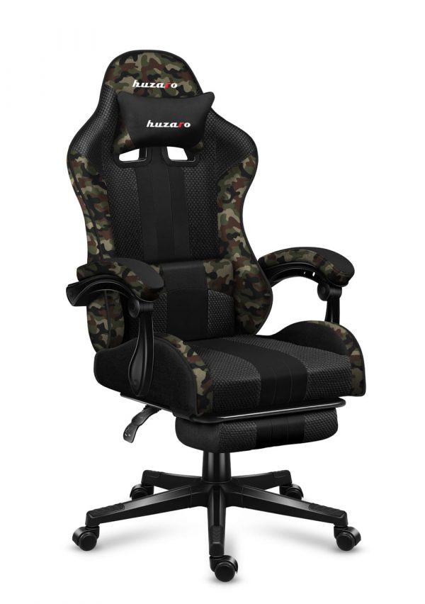 Ігрове Крісло Huzaro Force 4.7 Camo Mesh із Дихаючою Сіткою та Камуфляжним Дизайном