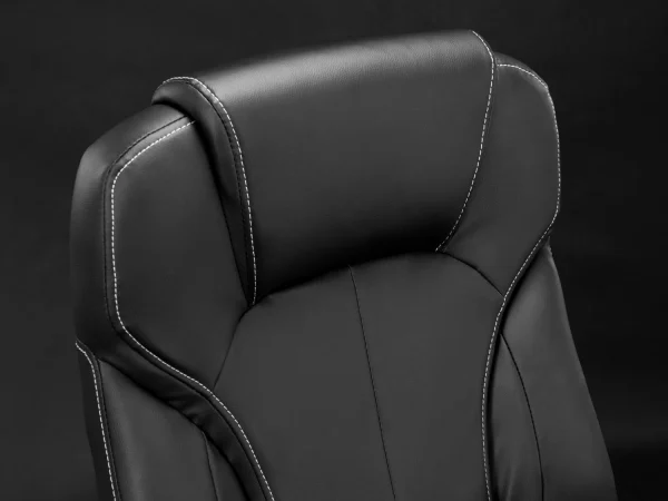 Шкіряне Офісне Крісло Sofotel EG-222 чорне - Зображення 4
