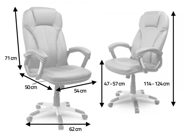 Шкіряне Офісне Крісло Sofotel EG-222 чорне - Зображення 7