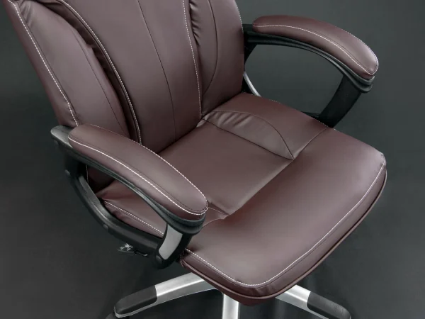 Коричневе шкіряне офісне крісло Sofotel EG-222 - Зображення 4