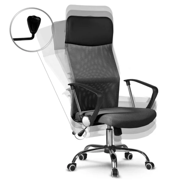Офісне крісло Sofatel Sydney Micro Mesh темно-сіре - Зображення 7