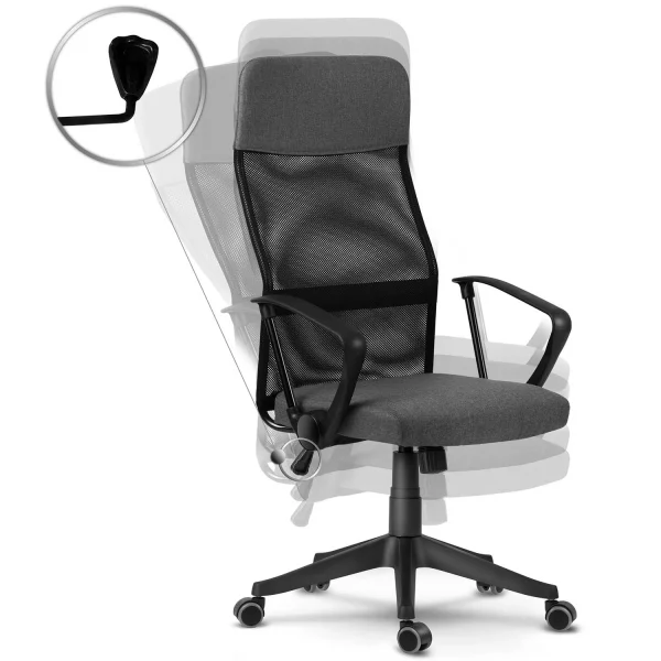 Офісне крісло з мікросітки  Sofatel Sydney micro mesh темно-сіре - Зображення 7