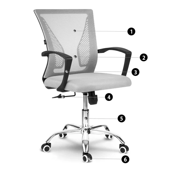 Офісне крісло Sofatel Gontia micro mesh сіре - Зображення 8