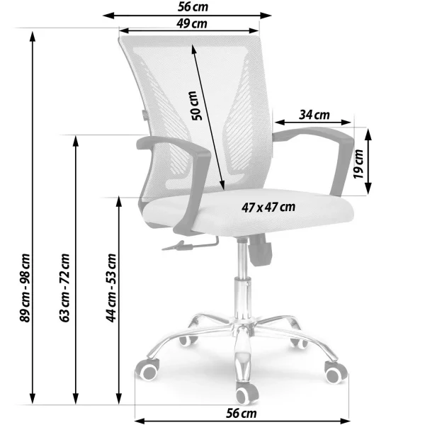 Офісне крісло Sofatel Gontia micro mesh сіре - Зображення 10