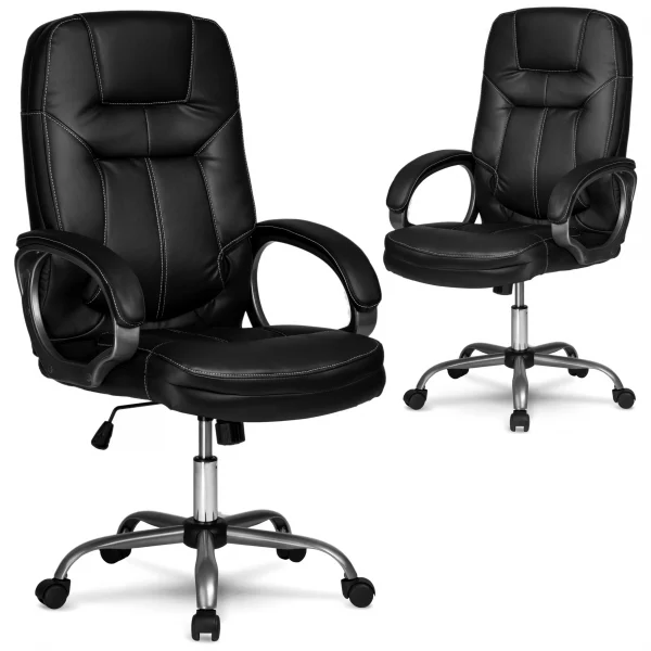 Шкіряне офісне крісло Sofatel 355 чорне