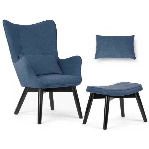Крісло Sofatel Norse blue з підніжками