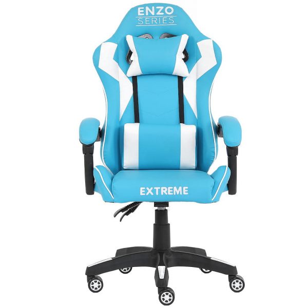 Ігрове крісло  Gamer Extreme ENZO Blue White Стиль та комфорт для професіоналів геймінгу - Зображення 2