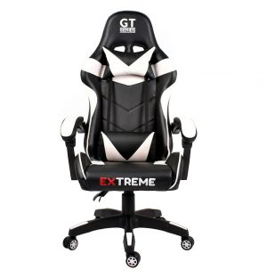 Ігрове Крісло EXTREME GT Чорно-Біле з Стильним Дизайном та Високою Ергономікою