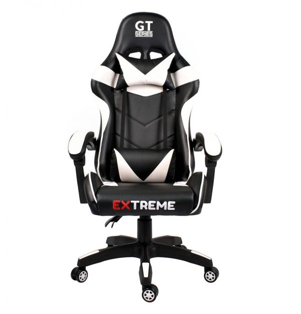 Ігрове Крісло EXTREME GT Чорно-Біле з Стильним Дизайном та Високою Ергономікою