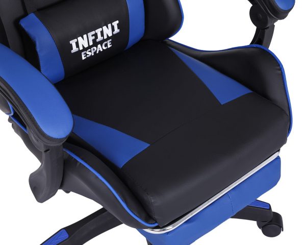 Геймерське Ігрове крісло INFINI ESPACE чорно-блакитний - Зображення 7