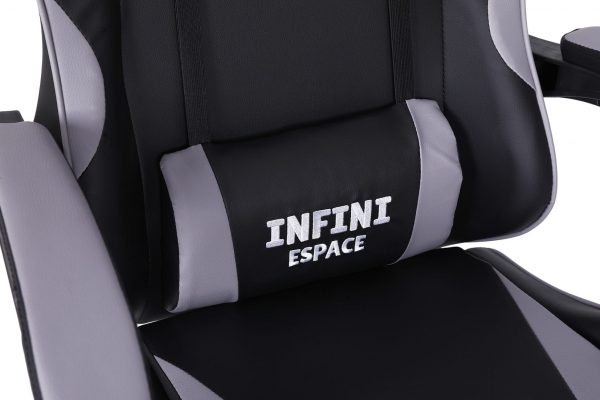 Геймерське Ігрове крісло INFINI ESPACE чорно-сірий - Зображення 8