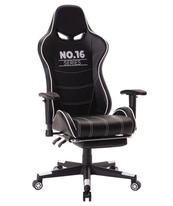 Геймерське Ігрове крісло Infini Gaming Chair Series № 16 Black and White - Зображення 4