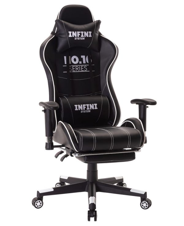 Геймерське Ігрове крісло Infini Gaming Chair Series № 16 Black and White