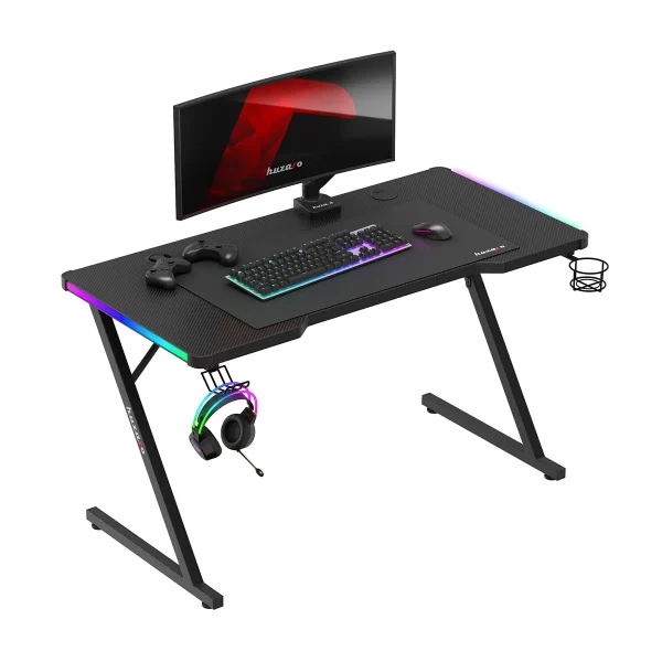 Ігровий Стіл Huzaro Hero 2.5 RGB LED з Підсвіткою для Атмосферного Занурення у Гру