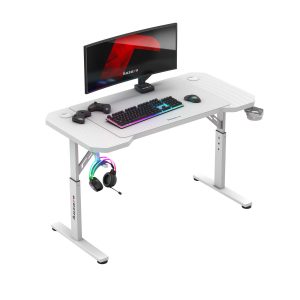 Білий Ігровий Стіл Huzaro Hero 2.6 з Накладкою — Практичність і Стиль в Одній Моделі