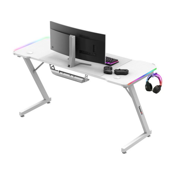 Ігровий стіл Huzaro Hero 3.3 White RGB - Зображення 4
