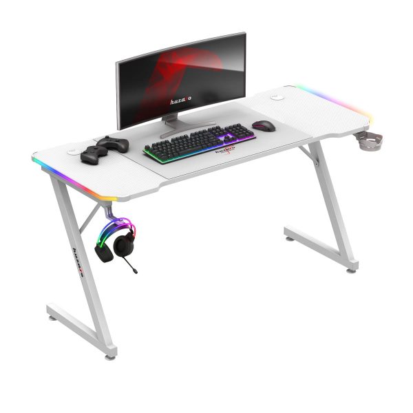 Ігровий стіл Huzaro Hero 3.3 White RGB