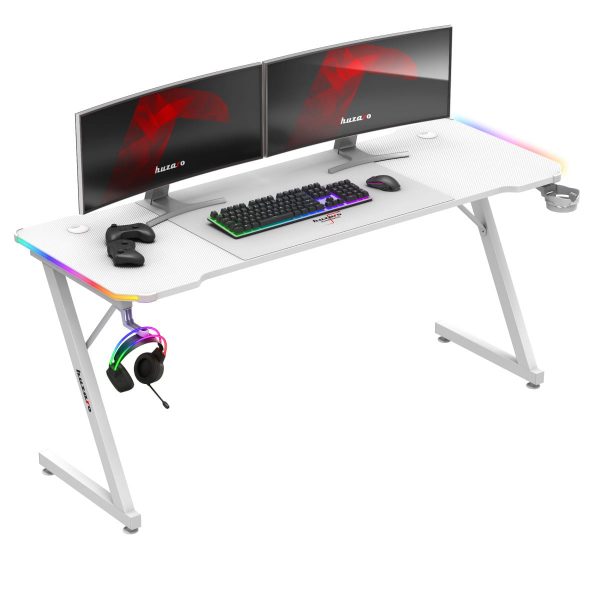Ігровий стіл Huzaro Hero 4.8 White RGB