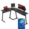 Преміум Ігровий Стіл Huzaro Hero 6.0 Чорний із RGB-Підсвіткою для Атмосферного Геймінгу