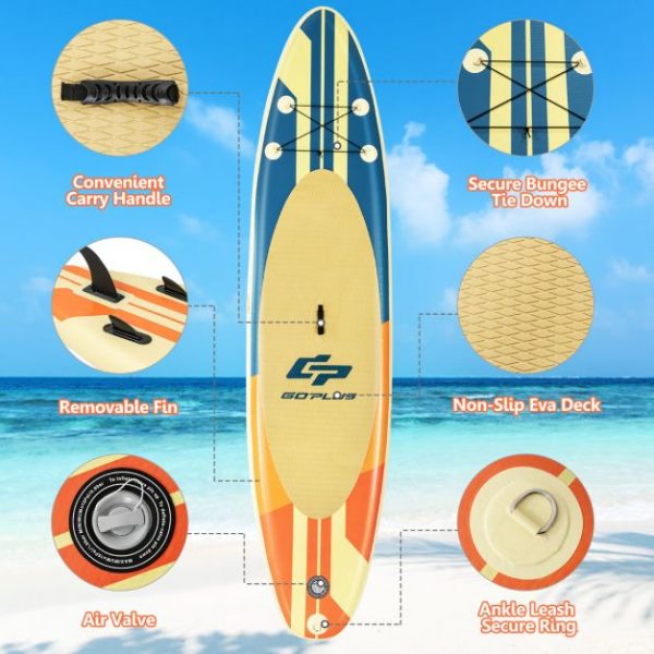 SUP Дошка Costway SP37428-L 335см — Стабільність, Швидкість і Комфорт на Кожній Хвилі - Зображення 8