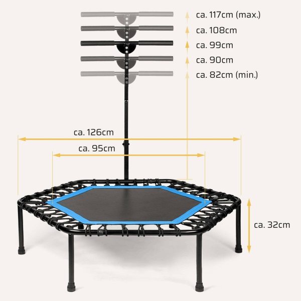 SportPlus Jumping Fitness — Синій Батут для Спортивних Навантажень з Пружинною Амортизацією - Зображення 2